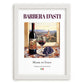 Barbera d'Asti – Italian Red Wine, Wine Bar Wall Art, placed in minimal white frame