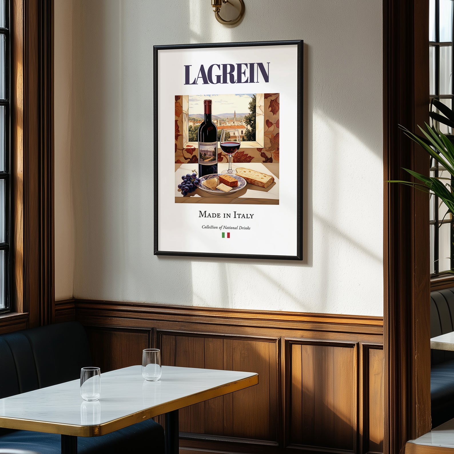 Lagrein – Italian Red Wine, Wine Bar Wall Art, clean layout with no caption