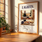 Lagrein – Italian Red Wine, Wine Bar Wall Art, no-text version framed in wood