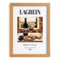 Lagrein – Italian Red Wine, Wine Bar Wall Art, set in oak frame