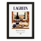 Lagrein – Italian Red Wine, Wine Bar Wall Art, in sleek black frame