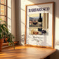 Barbaresco – Italian Red Wine, Tasting Room Print, no-text version framed in wood