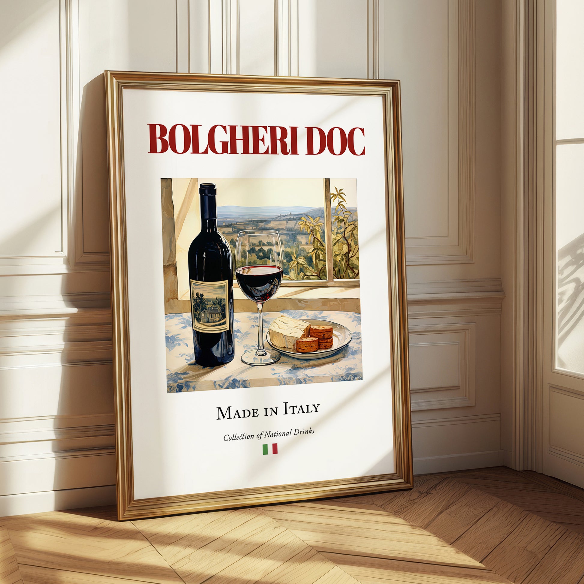 Bolgheri DOC – Italian Red Wine, Vinoteca Print