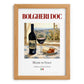Bolgheri DOC – Italian Red Wine, Vinoteca Print, set in oak frame