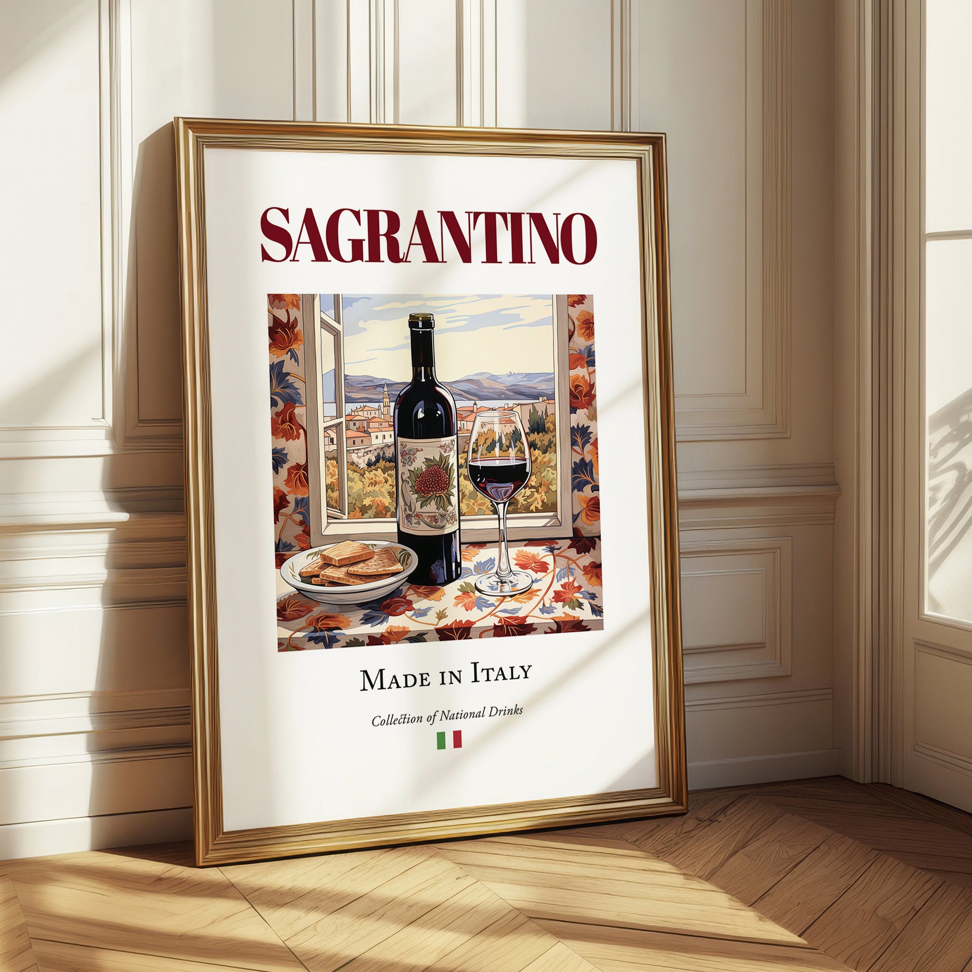 Sagrantino – Italian Red Wine, Wine Bar Wall Art