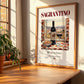 Sagrantino – Italian Red Wine, Wine Bar Wall Art, no-text version framed in wood