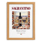 Sagrantino – Italian Red Wine, Wine Bar Wall Art, set in oak frame