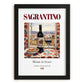 Sagrantino – Italian Red Wine, Wine Bar Wall Art, in sleek black frame