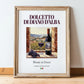 Dolcetto di Diano d’Alba – Italian Red Wine, Vineyard Terrace Painting, in wooden frame leaning on the floor