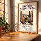 Dolcetto di Diano d’Alba – Italian Red Wine, Vineyard Terrace Painting, no-text version framed in wood