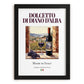 Dolcetto di Diano d’Alba – Italian Red Wine, Vineyard Terrace Painting, in sleek black frame