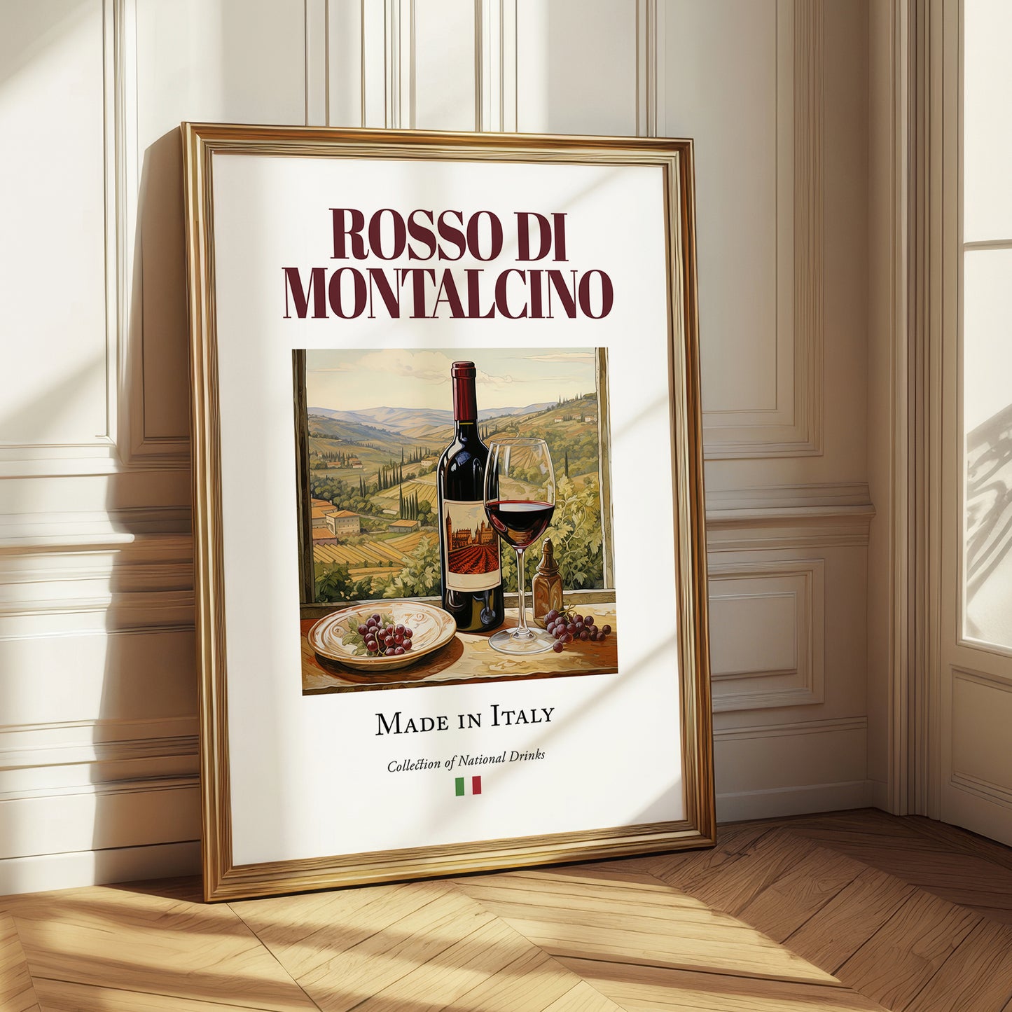 Rosso di Montalcino – Italian Red Wine, Wine Bar Wall Art