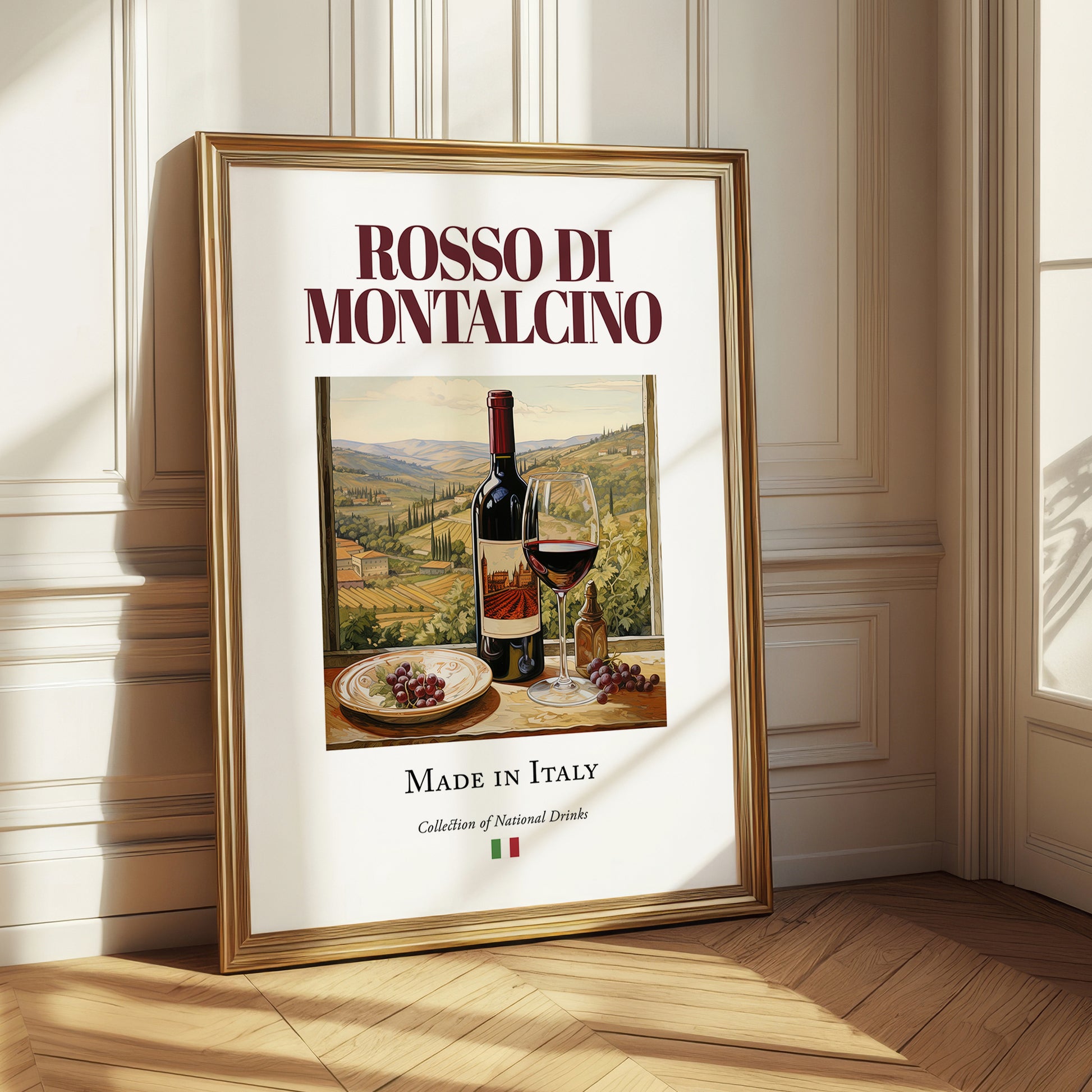 Rosso di Montalcino – Italian Red Wine, Wine Bar Wall Art