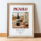 Pignolo – Italian Red Wine, Tasting Room Print, in wooden frame leaning on the floor