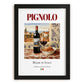Pignolo – Italian Red Wine, Tasting Room Print, in sleek black frame