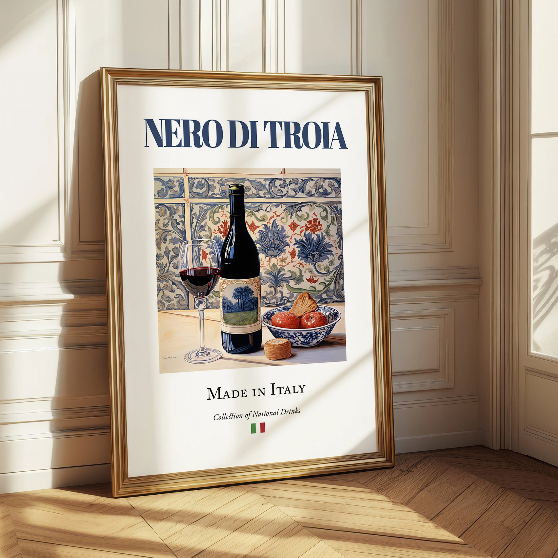 Nero di Troia – Italian Red Wine, Vineyard Terrace Wall Art
