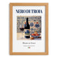 Nero di Troia – Italian Red Wine, Vineyard Terrace Wall Art, set in oak frame