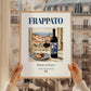 Frappato – Italian Red Wine, Wine Bar Poster, styled in a charming Paris street view