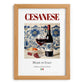 Cesanese – Italian Red Wine, Wine Bar Poster, set in oak frame