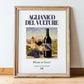 Aglianico del Vulture – Italian Red Wine, Enoteca Painting, in wooden frame leaning on the floor
