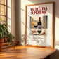 Valtellina Superiore – Italian Red Wine, Tasting Room Illustration, no-text version framed in wood