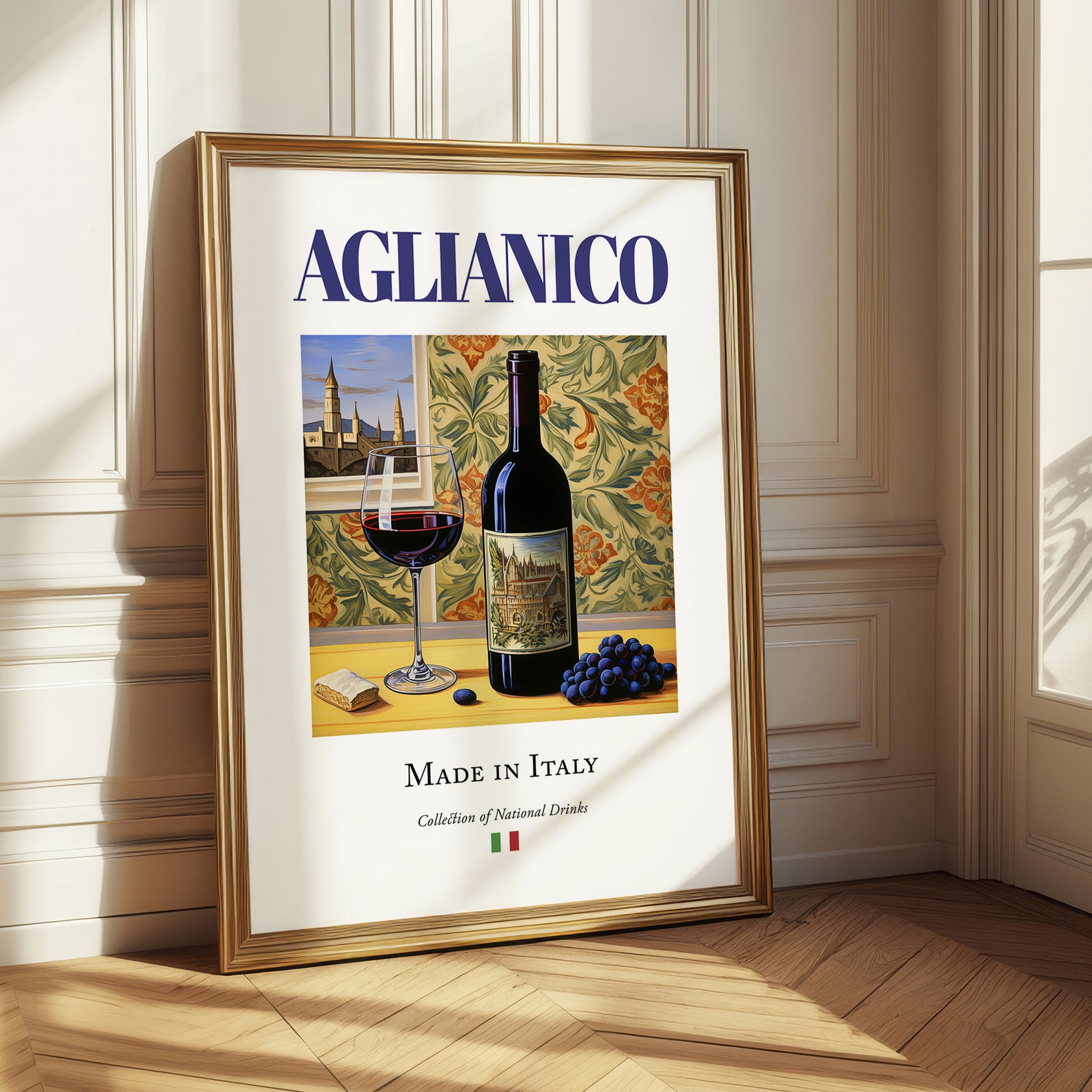 Aglianico – Italian Red Wine, Vinoteca Poster
