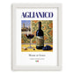 Aglianico – Italian Red Wine, Vinoteca Poster, placed in minimal white frame