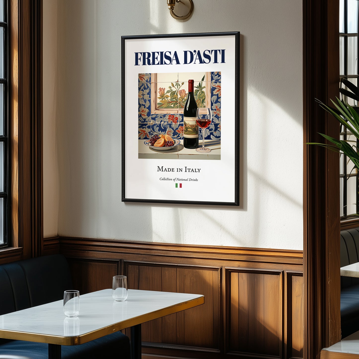Freisa d’Asti – Italian Red Wine, Tasting Room Poster, clean layout with no caption
