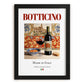 Botticino – Italian Red Wine, Vineyard Terrace Poster, in sleek black frame