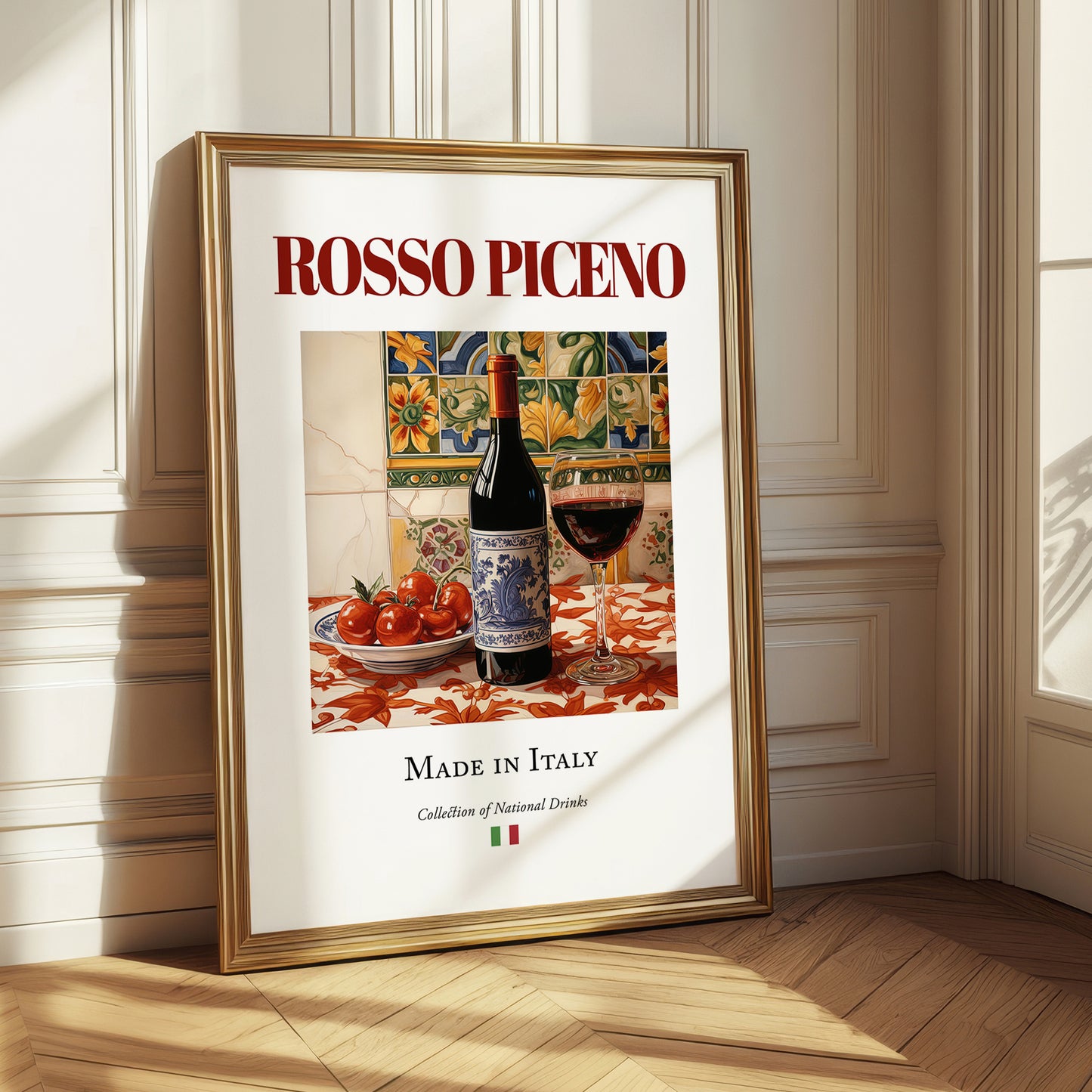 Rosso Piceno – Italian Red Wine, Vineyard Terrace Print