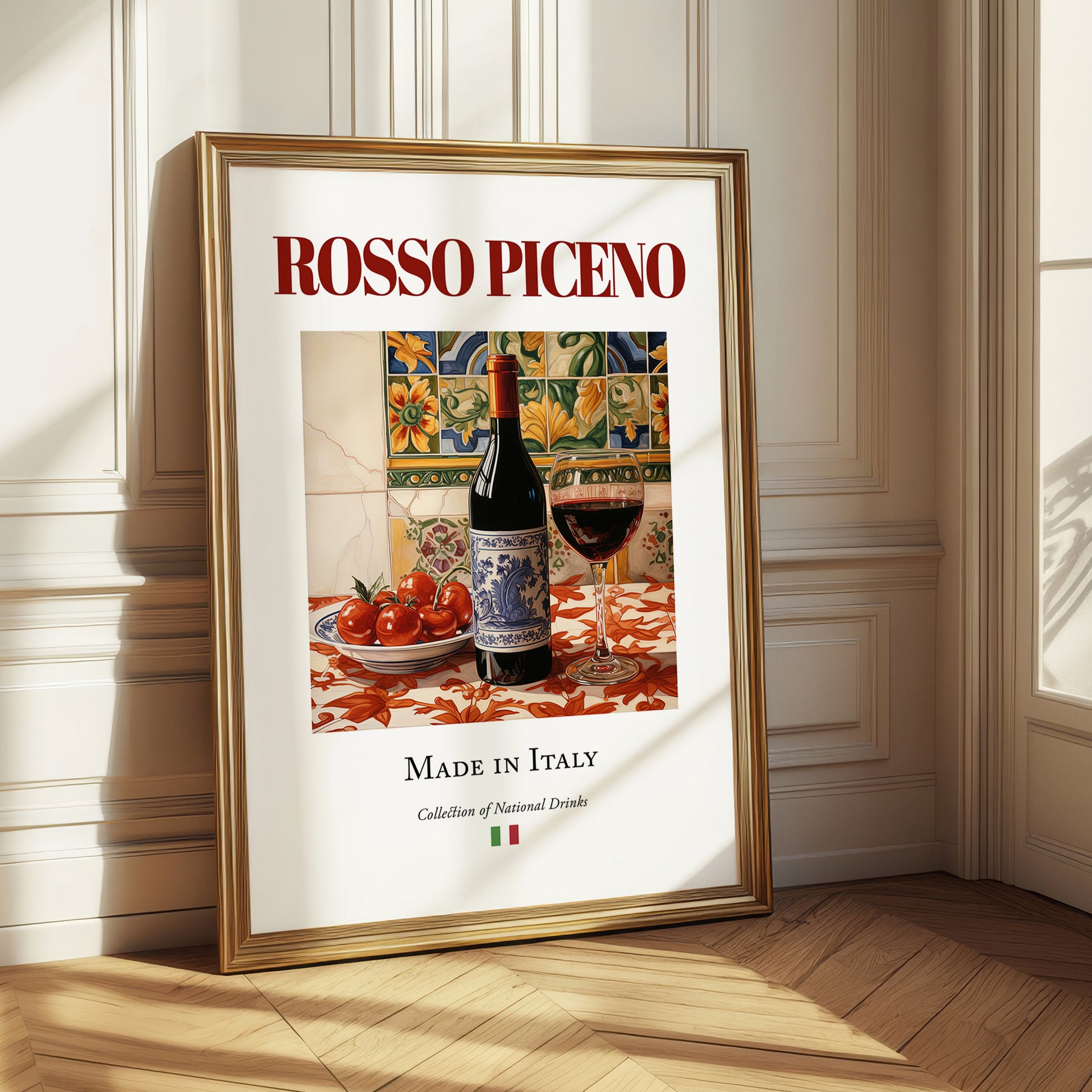 Rosso Piceno – Italian Red Wine, Vineyard Terrace Print