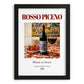 Rosso Piceno – Italian Red Wine, Vineyard Terrace Print, in sleek black frame