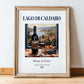 Lago di Caldaro – Italian Red Wine, Bodega Painting, in wooden frame leaning on the floor