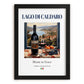 Lago di Caldaro – Italian Red Wine, Bodega Painting, in sleek black frame