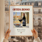 Offida Rosso – Italian Red Wine, Wine Bar Painting, styled in a charming Paris street view