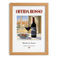 Offida Rosso – Italian Red Wine, Wine Bar Painting, set in oak frame
