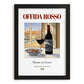 Offida Rosso – Italian Red Wine, Wine Bar Painting, in sleek black frame