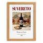 Suvereto – Italian Red Wine, Bodega Wall Decor, set in oak frame