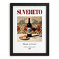 Suvereto – Italian Red Wine, Bodega Wall Decor, in sleek black frame