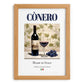 Cònero – Italian Red Wine, Vineyard Terrace Wall Decor, set in oak frame