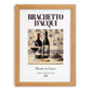 Brachetto d’Acqui – Italian Red Wine, Vineyard Terrace Illustration, set in oak frame