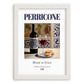 Perricone – Italian Red Wine, Tasting Room Illustration, placed in minimal white frame