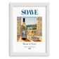 Soave – Italian White Wine, Enoteca Wall Art, placed in minimal white frame