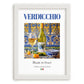 Verdicchio – Italian White Wine, Wine Bar Art, placed in minimal white frame