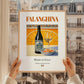 Falanghina – Italian White Wine, Wine Bar Poster, styled in a charming Paris street view