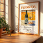 Falanghina – Italian White Wine, Wine Bar Poster, no-text version framed in wood