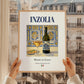 Inzolia – Italian White Wine, Bodega Poster, styled in a charming Paris street view