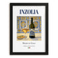 Inzolia – Italian White Wine, Bodega Poster, in sleek black frame