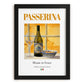 Passerina – Italian White Wine, Vinoteca Painting, in sleek black frame