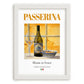 Passerina – Italian White Wine, Vinoteca Painting, placed in minimal white frame